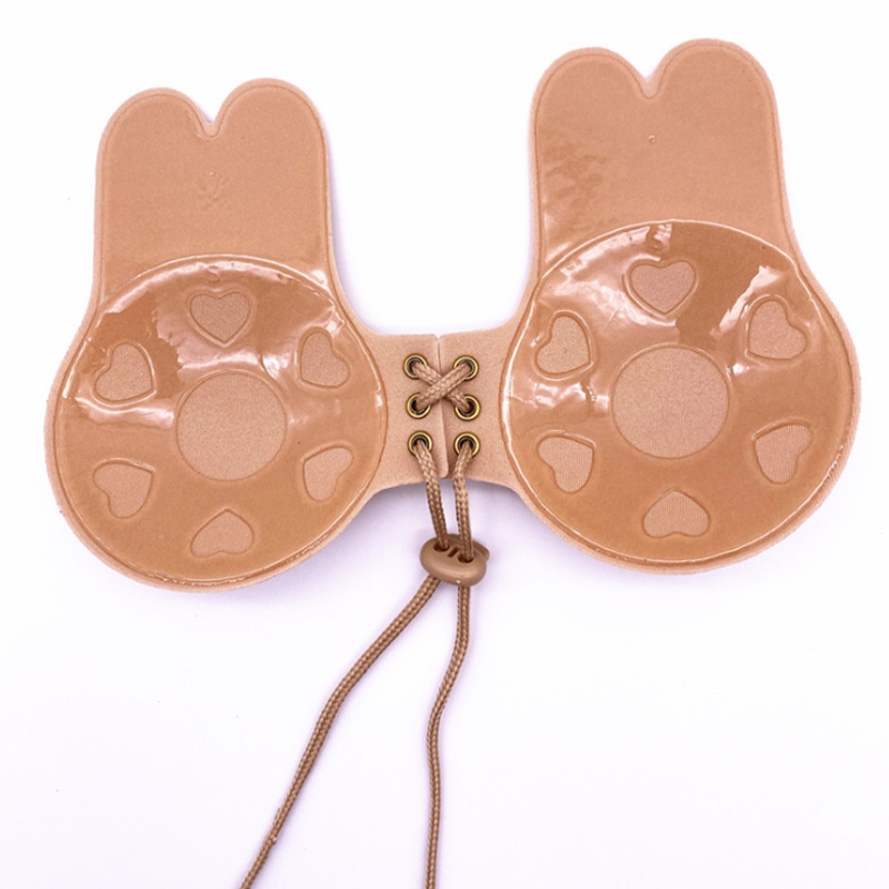 Invisible silicone bra patch breast lift pad Silicon Nipples cover rabbit ear Chest Patches 5 colors