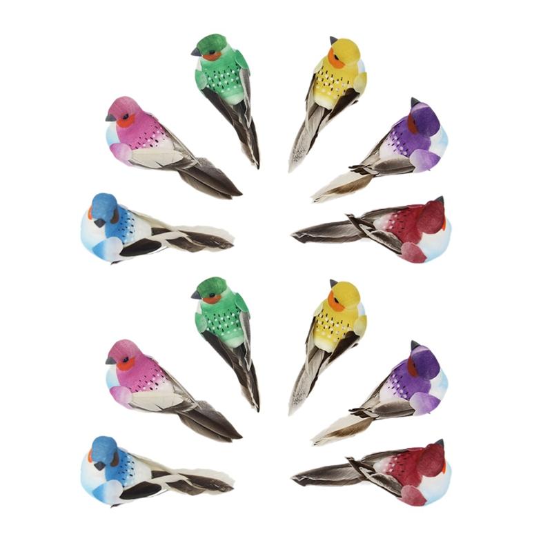 12Pcs Fake Birds Artificial Feather Bird Decoration Foam Animal Wedding Home Garden Ornament Momma Gift Craft Decorations 
12Pcs Fake Birds Artificial Feather Bird Decoration Foam Animal Wedding Home Garden Ornament Momma Gift Craft Decorations