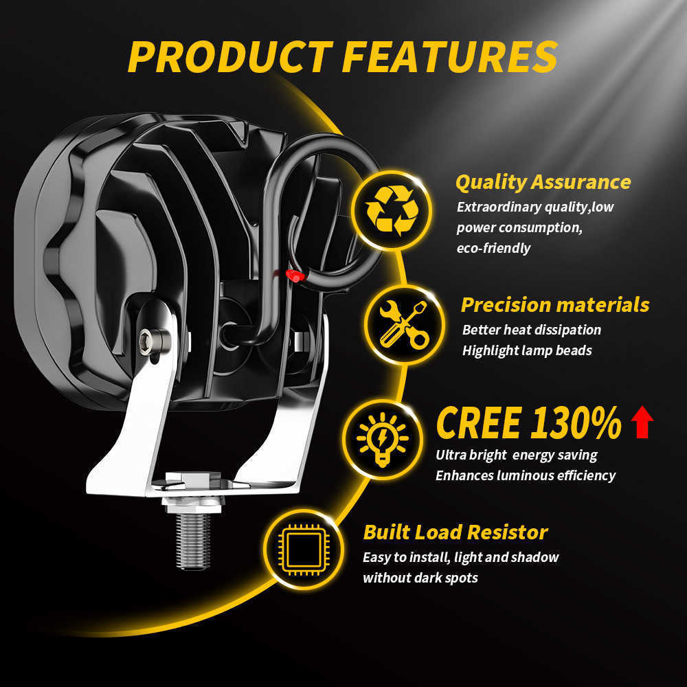 New led light Car spot Lamp 12V 24V Led Bar Combo Spot Flood Driving work Light for Jeep Trucks Tractor off road 4x4