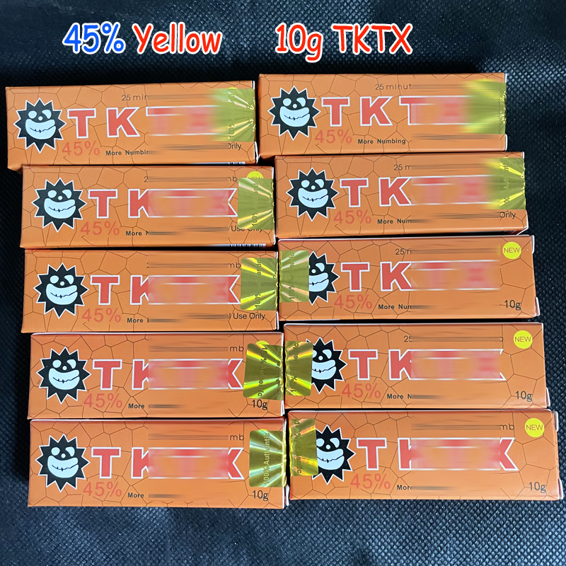 TOP 10g TKTX Tattoo Cream Yellow 45% Original Before Permanent Piercing Makeup Microblading Eyebrow Lips Body Skin U-PICK pcs
TOP 10g TKTX Tattoo Cream Yellow 45% Original Before Permanent Piercing Makeup Microblading Eyebrow Lips Body Skin U-PICK pcs