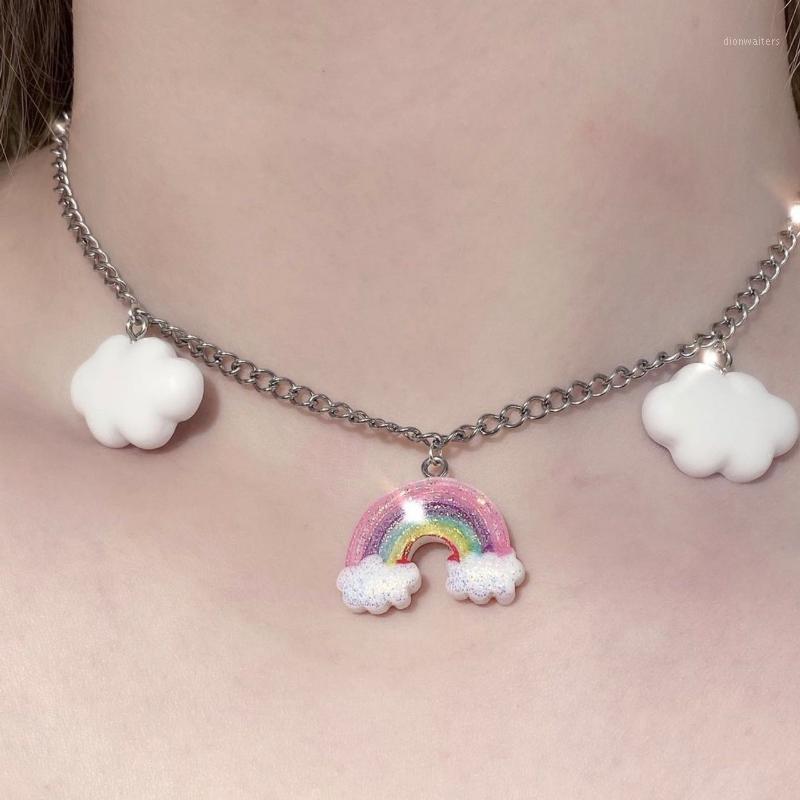 Chains Fashion Punk Cloud Rainbow Necklace Charms Vintage Hip Hop Jewelry For Women Harajuku Gothic Choker Accessories
Chains Fashion Punk Cloud Rainbow Necklace Charms Vintage Hip Hop Jewelry For Women Harajuku Gothic Choker Accessories