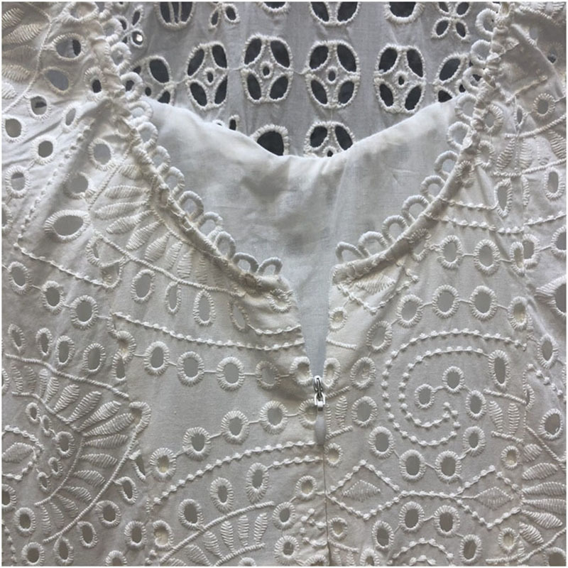 Hollow Out White Dress For Women O Neck Sleeveless Elegant Summer Dresses Female Fashion Clothing Stylish 210520