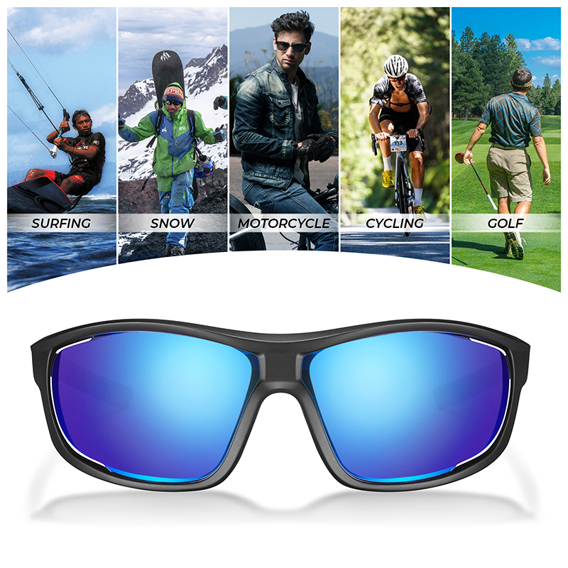 Classic Carfia brand polarized sunglasses for men women sport outdoor sun glasses designer square wrapround shades male mirror lens eyewear UV400 Prot