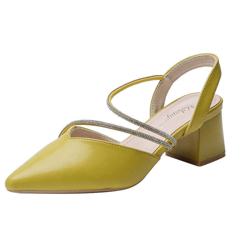Summer Women's Sandals Versatile Baotou Middle Thick Heel Diamond High Heels Women's Waterproof Anti Slip Soft Soles 210611, Green
Summer Women's Sandals Versatile Baotou Middle Thick Heel Diamond High Heels Women's Waterproof Anti Slip Soft Soles 210611, Green