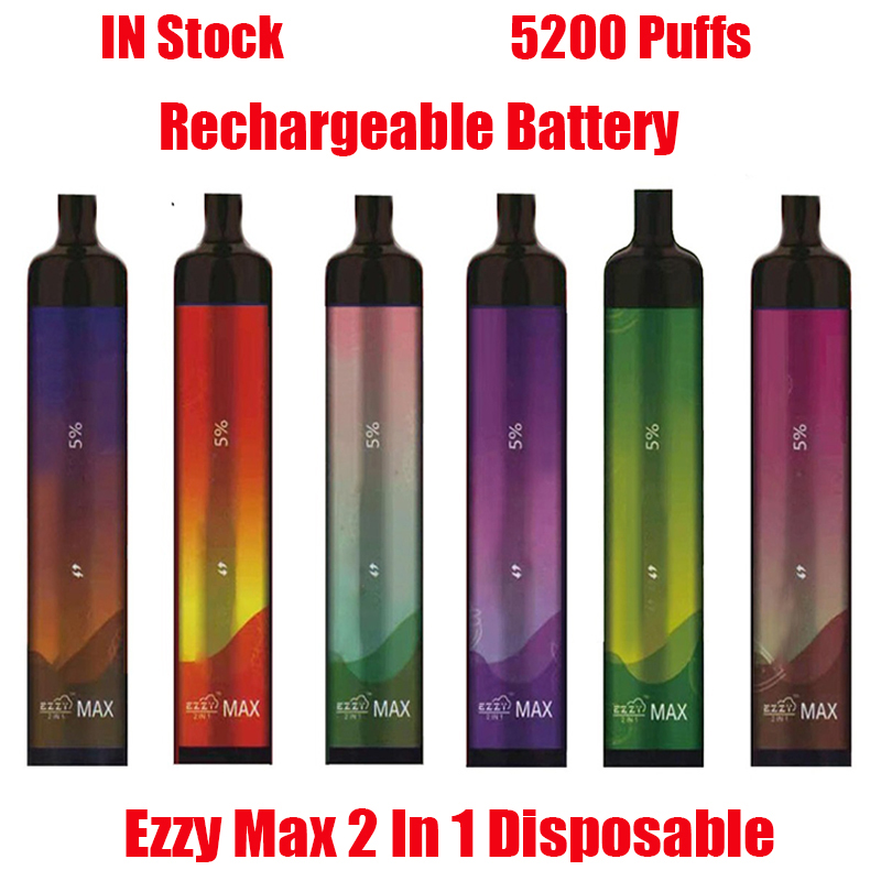 Ezzy Max Switch 2in1 Disposable Device Dual Kit E-cigarettes 5200 Puffs 400mAh Rechargeable Battery 15ml Prefilled Cartridge Pod Vape Stick 
Ezzy Max Switch 2in1 Disposable Device Dual Kit E-cigarettes 5200 Puffs 400mAh Rechargeable Battery 15ml Prefilled Cartridge Pod Vape Stick