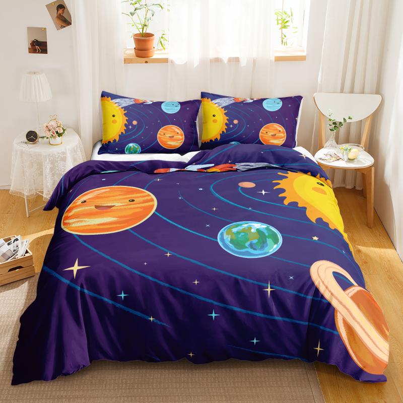 Bedding Sets  King Single 3D Print Fashion Outer Space Beding Set Custom Cartoon Planet Pillowcase Duvet Cover Home Bedroom Decor Kids 
Bedding Sets  King Single 3D Print Fashion Outer Space Beding Set Custom Cartoon Planet Pillowcase Duvet Cover Home Bedroom Decor Kids