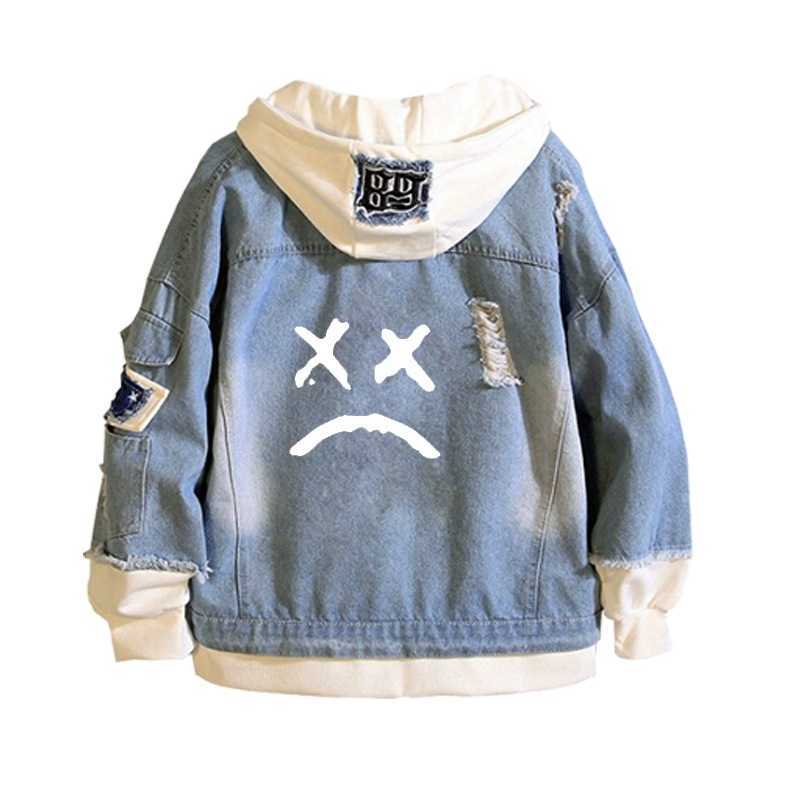 Lil peep perimeter bodyguard American hip hop rapper Hoodie fake two coats