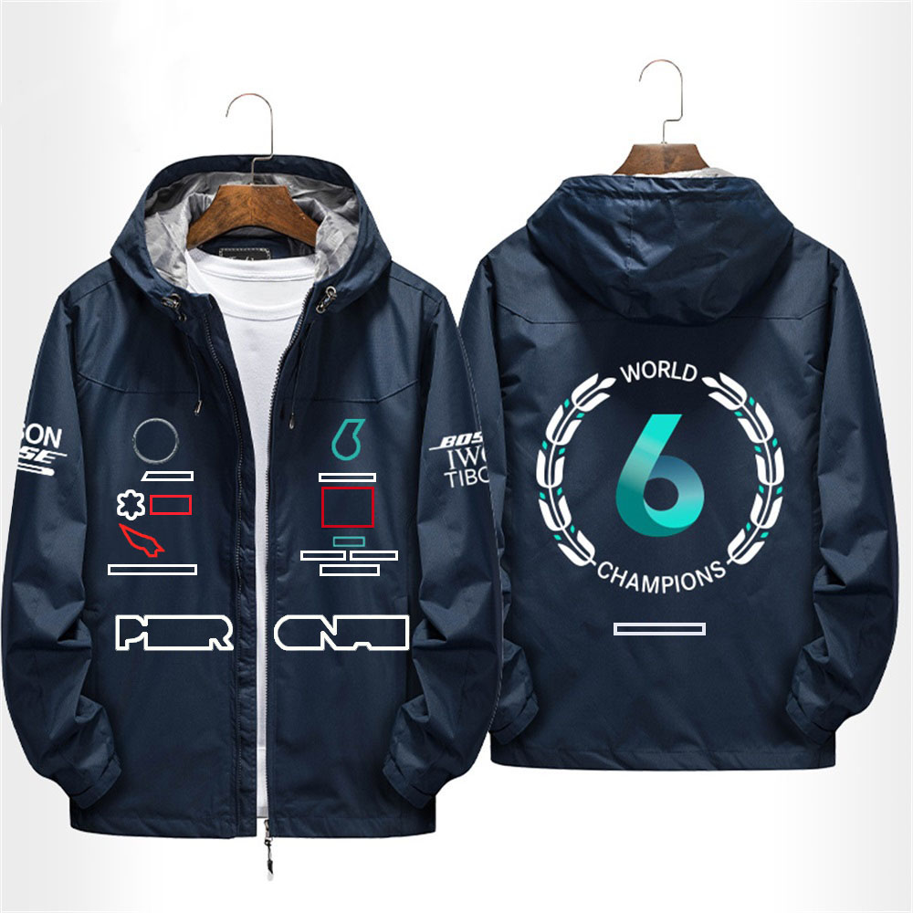 F1 Jacket Formula One Team Hooded Tops Men and Women 2025 Fall/Winter Racing Suit Jackets