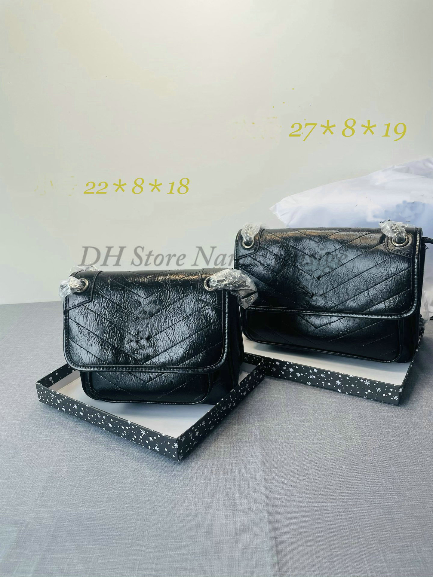 Classsic Niki Vintage Calfskin Leather Chain Shoulder Bags Clutch Flap Bag Desinger Crossbody Letter Logo Womens Shopping Handbag Totes Purse, #1 with letter logo
Classsic Niki Vintage Calfskin Leather Chain Shoulder Bags Clutch Flap Bag Desinger Crossbody Letter Logo Womens Shopping Handbag Totes Purse, #1 with letter logo
