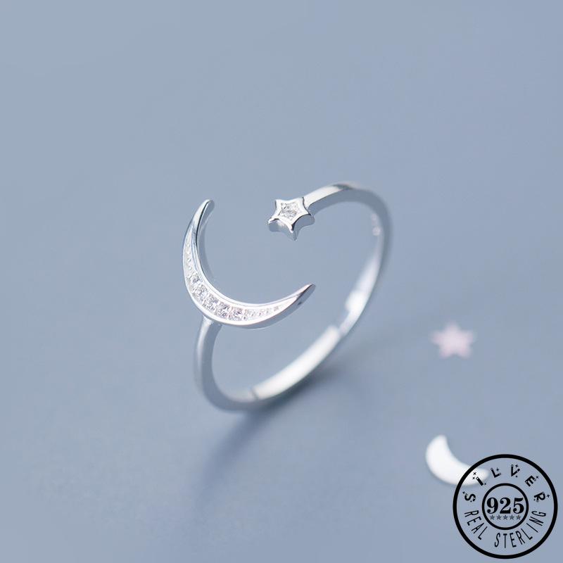Cluster Rings 925 Sterling Silver Star Moon Shape With Small Cubic Zircon Stone Adjustable Open Finger Knuckle Fine Jewelry For Women
Cluster Rings 925 Sterling Silver Star Moon Shape With Small Cubic Zircon Stone Adjustable Open Finger Knuckle Fine Jewelry For Women
