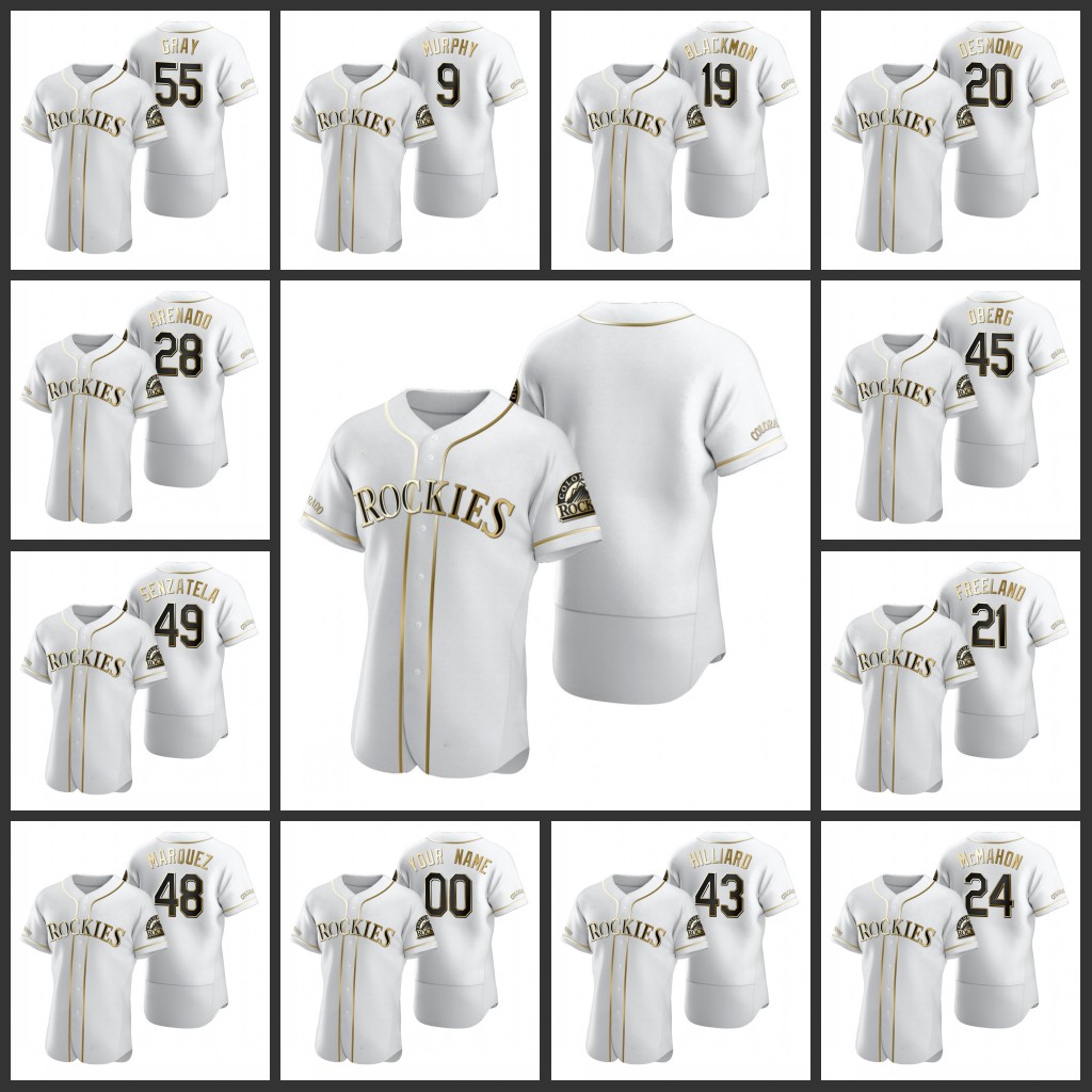 Colorado's Rockies Men Women Youth #19 Charlie Blackmon 28 Nolan Arenado 27 Trevor Story 55 Jon Gray Custom White Authentic Golden Edition Jerseys
Colorado's Rockies Men Women Youth #19 Charlie Blackmon 28 Nolan Arenado 27 Trevor Story 55 Jon Gray Custom White Authentic Golden Edition Jerseys