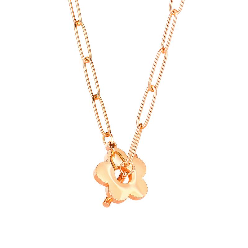 Pendant Necklaces Ladies Necklace Temperament Fashion Titanium Steel Jewelry Small Fresh Flower Clavicle Chain
Pendant Necklaces Ladies Necklace Temperament Fashion Titanium Steel Jewelry Small Fresh Flower Clavicle Chain