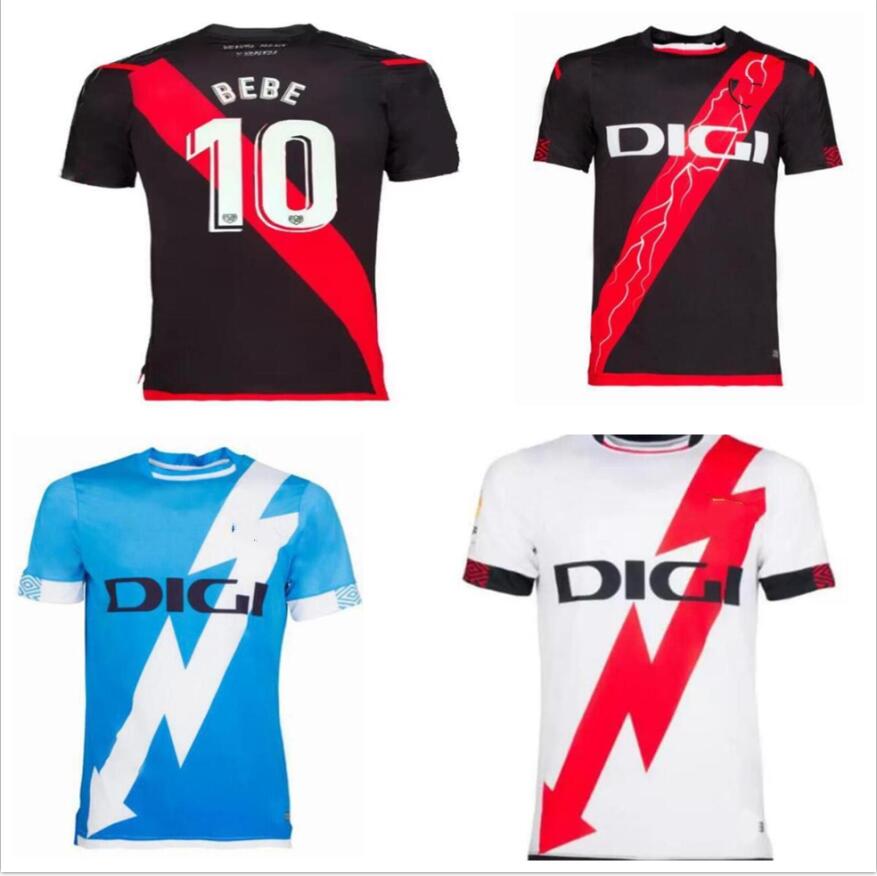 21 22 Rayo Vallecano soccer jerseys 2021 2022 home away Isi bebe Qasmi Alvaro Andrés Fran García santi Comesaña camisetas de fútbol football shirts