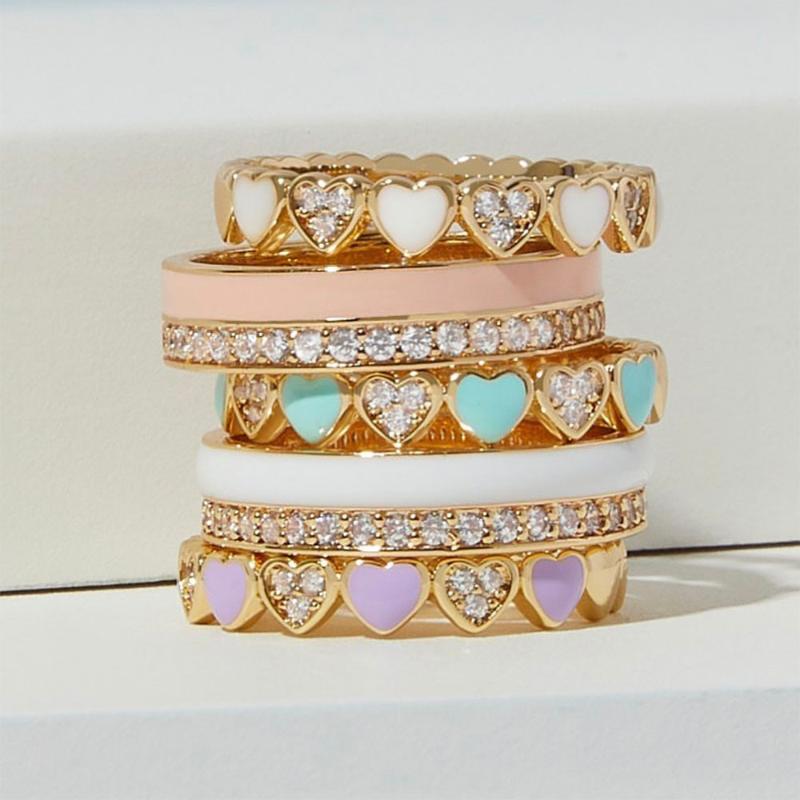Cluster Rings Candy Color Enamel Heart Pave Zircon Finger For Women Charm Love Wedding Bands Stackable Jewelry, Golden;silver
Cluster Rings Candy Color Enamel Heart Pave Zircon Finger For Women Charm Love Wedding Bands Stackable Jewelry, Golden;silver