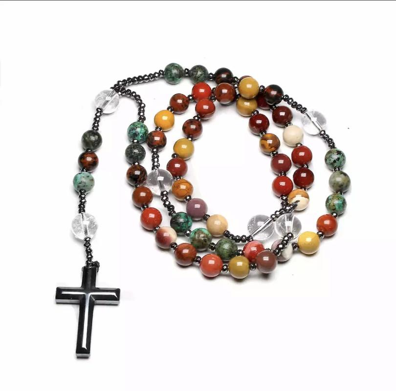 Pendant Necklaces Nautre Stone Hematite Health Cross For Men Him Father Rosary Beaded Crucifix Religious Jewelry
Pendant Necklaces Nautre Stone Hematite Health Cross For Men Him Father Rosary Beaded Crucifix Religious Jewelry