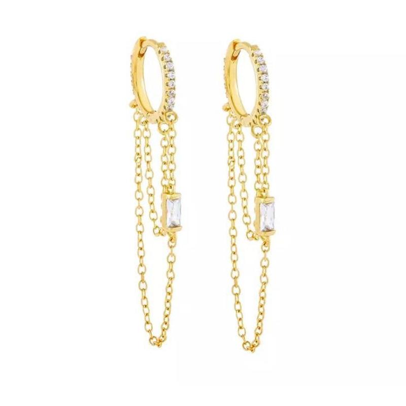 Hoop & Huggie 925 Sterling Silver Ear Buckle Women's Simple Chain Earrings Bohemian Fashion Jewelry Wholesale Birthday Prom Party Gift
Hoop & Huggie 925 Sterling Silver Ear Buckle Women's Simple Chain Earrings Bohemian Fashion Jewelry Wholesale Birthday Prom Party Gift
