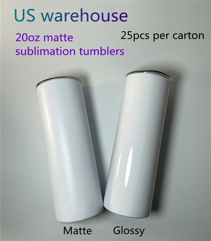 US warehouse 20oz Matte Sublimation Straight Tumblers Blanks Stainless Steel Car Cup Tumbler Travel Mugs white Water Bottle Double wall Vacuum Insulated Cups, 20oz matte (25pcs per carton)
US warehouse 20oz Matte Sublimation Straight Tumblers Blanks Stainless Steel Car Cup Tumbler Travel Mugs white Water Bottle Double wall Vacuum Insulated Cups, 20oz matte (25pcs per carton)