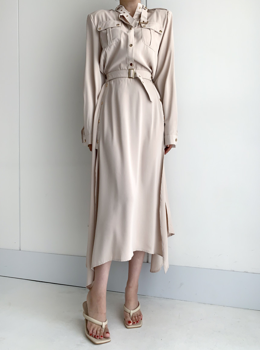 Women's Autumn Shirt Dresses High Waist Full Sleeve Casual Pocket Sexy Split Tie Up Long Vestidos 210520