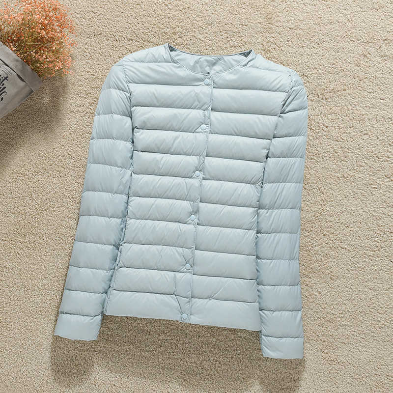 Lightweight Padded Jackets Women's Jackets Spring Collarless Ultralight Quilted Coat for Women Warm Winter Down Coats Light 210819