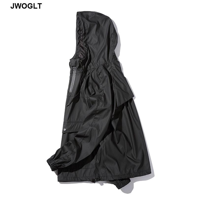 Spring Autumn Fashion Design Pullover Hooded Jacket Long Sleeve Black Coats Outwear Brand Clothing 4XL 5XL Men's Jackets