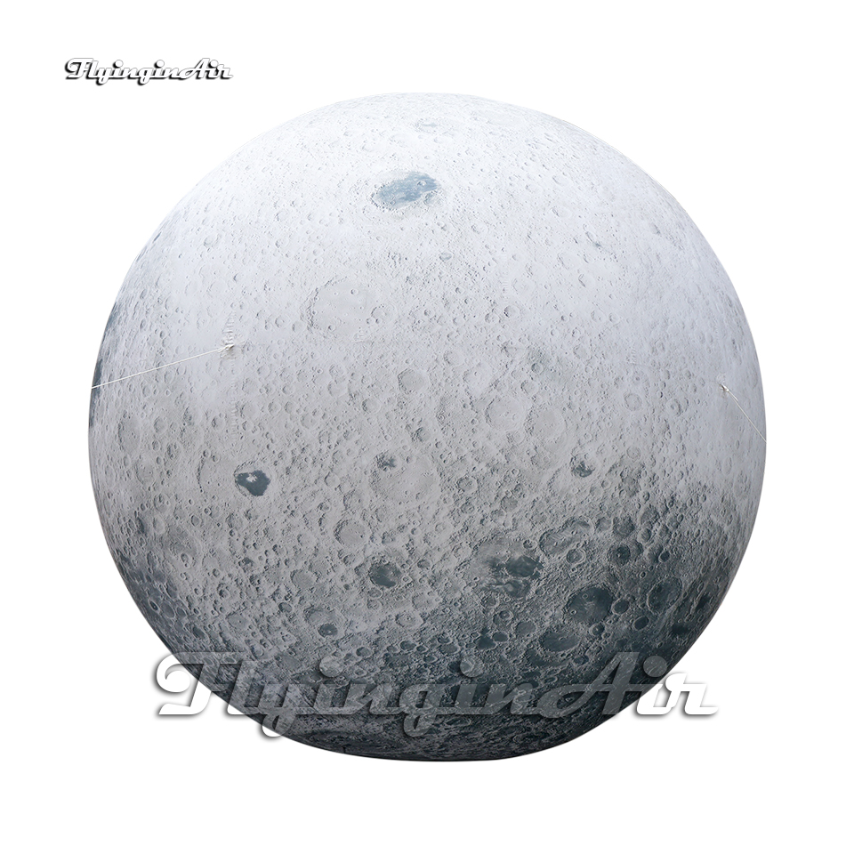Outdoor Carnival Party Night Decorative Lighting Inflatable Planet Personalized Air Blown Super Moon Balloon For Concert And Wedding Decoration