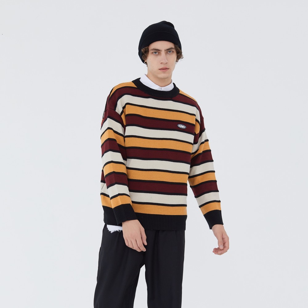 sweater Bloc of striped colours 2021 Vintage retro mesh clothing harajuku men's clothes pull homme tops sweaters sweater, Brown
sweater Bloc of striped colours 2021 Vintage retro mesh clothing harajuku men's clothes pull homme tops sweaters sweater, Brown