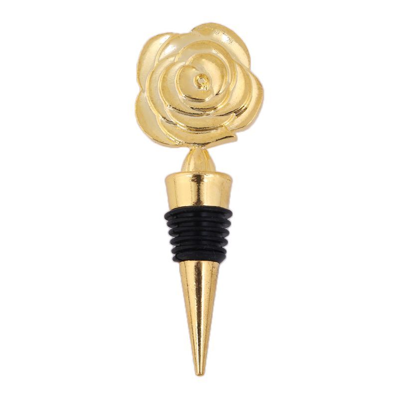 Elegant Rose Flower Champagne Red Wine Bottle Stopper Vacuum Twist Valentine's Day Bruiloft favours
