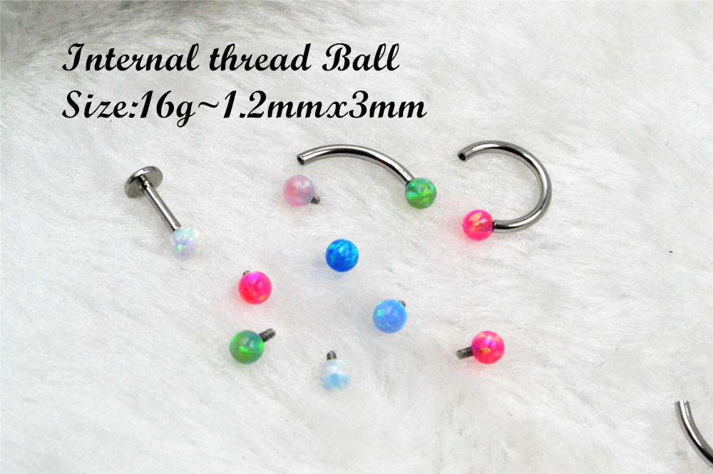 LOT10pcs 16g Body Jewelry Opal Ball Replacement for Ear Helix Tragus Lip Labret Monroe Eyebrow Horseshoes Piercing
LOT10pcs 16g Body Jewelry Opal Ball Replacement for Ear Helix Tragus Lip Labret Monroe Eyebrow Horseshoes Piercing