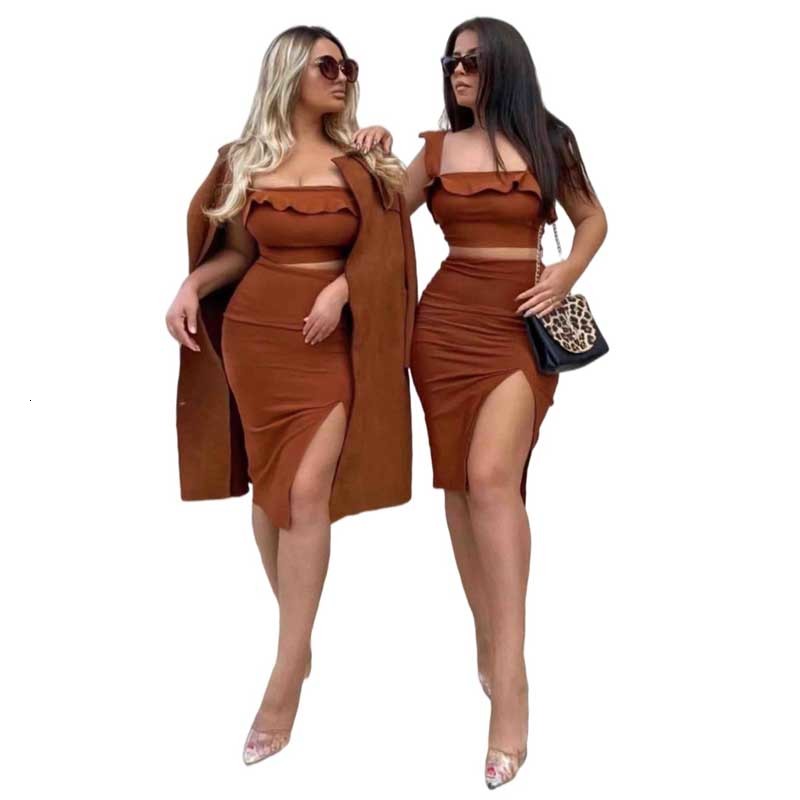 Free freight summer brown spaghetti strapless bandage top sexy skirt of two pieces suit party celebrity wrap sets, Black
Free freight summer brown spaghetti strapless bandage top sexy skirt of two pieces suit party celebrity wrap sets, Black