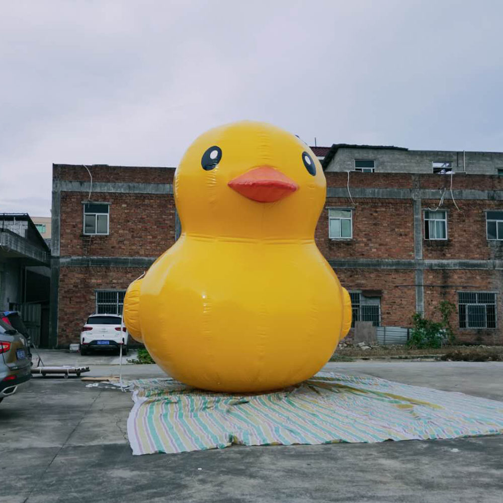 Outdoor Water Advertising Inflatable Yellow Duck Giant Airtight PVC Rubber Animal Toy For Pool Floating Commercial Promotion By Sea US Only