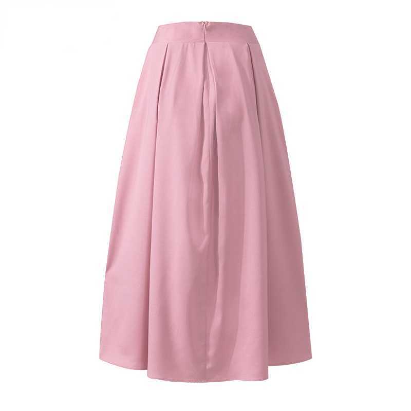 Stylish Pleated Maxi Skirts Women's Spring Sundress ZANZEA 2021 Casual High Waist Long Vestidos Female Solid Faldas Saia 7 Y1006