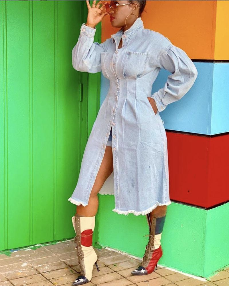 Women's Trench Coats 2022 Autumn And Winter Sexy Simple Waist Closing Long Denim Windbreaker Coat Women Lapel Collar Sleeve Pocket, Tan;black
Women's Trench Coats 2022 Autumn And Winter Sexy Simple Waist Closing Long Denim Windbreaker Coat Women Lapel Collar Sleeve Pocket, Tan;black