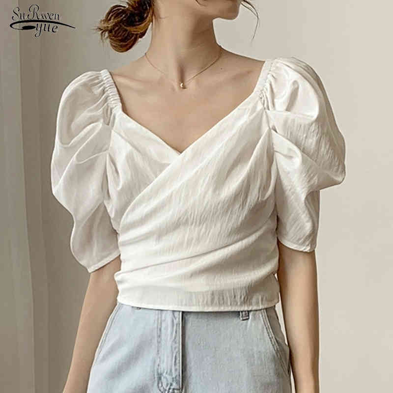 Summer V-neck Lace Up Short Shirts Tops Chic Elegant Puff Sleeve Women Blouses Solid Casual Chiffon Blusas Femme 14277 210521, Camel
Summer V-neck Lace Up Short Shirts Tops Chic Elegant Puff Sleeve Women Blouses Solid Casual Chiffon Blusas Femme 14277 210521, Camel