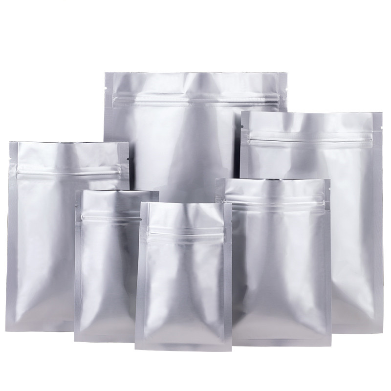 Flat Bottom Thick Aluminum Foil Zipper Packaging Bag Resealable Coffee Powder Snack Chocolate Tea Meat Gifts Zip Lock Storage Pouches Support Logo Pri