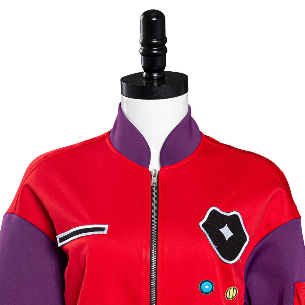 Anime WONDER EGG PRIORITY Kawai Rika Jacket Same Type Cosplay Costume Red Hoodie Coat Daily Outfits Y0913