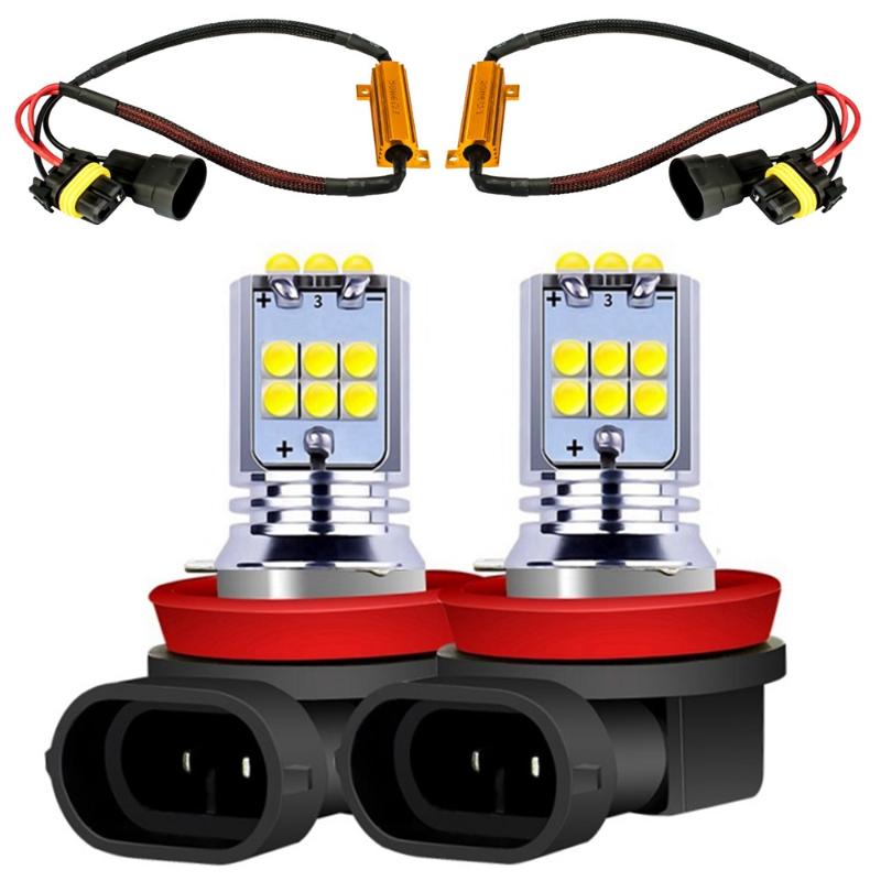 Car Headlights 2PCS H8 H11 1800LM LED Bulbs Anti Fog Lights Auto Driving Light Front Foglamp With Error Free Canbus Decoder Load Resistor
Car Headlights 2PCS H8 H11 1800LM LED Bulbs Anti Fog Lights Auto Driving Light Front Foglamp With Error Free Canbus Decoder Load Resistor
