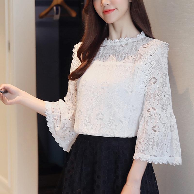 Women' Blouses & Shirts 2021 Spring Women White Purple Lace Flowers Splicing Ruffles Blouse O Neck 3/4 Flare Sleeve Top Female Chic Shirt T
Women' Blouses & Shirts 2021 Spring Women White Purple Lace Flowers Splicing Ruffles Blouse O Neck 3/4 Flare Sleeve Top Female Chic Shirt T