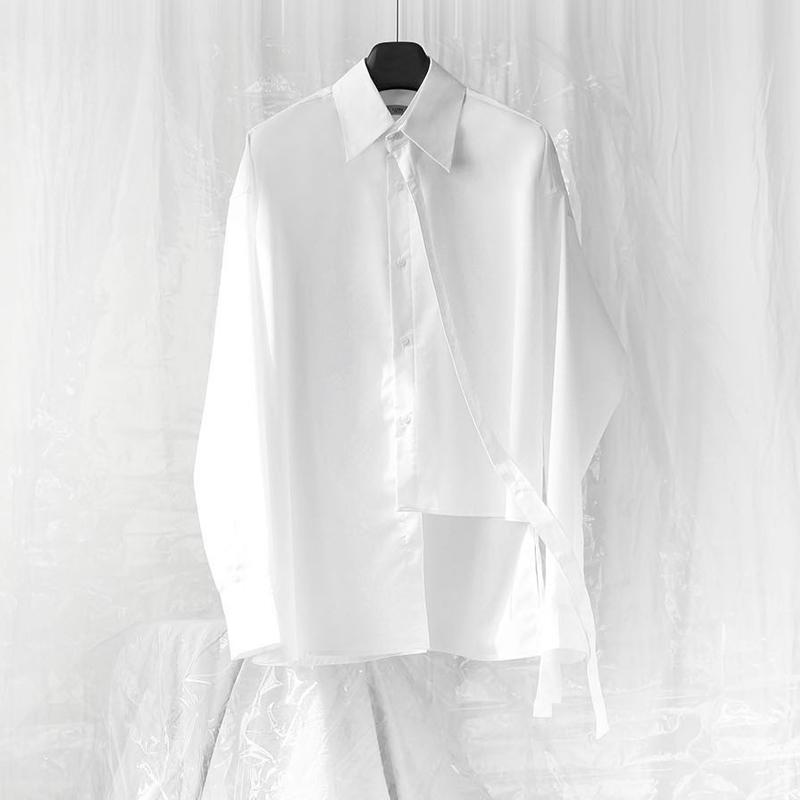 S-6XL 2021 Men Women's Clothing Original Personality Handsome Long Sleeve Shirt Lovers Plus Size Stage Singer Costumes Men's Casual Shirts