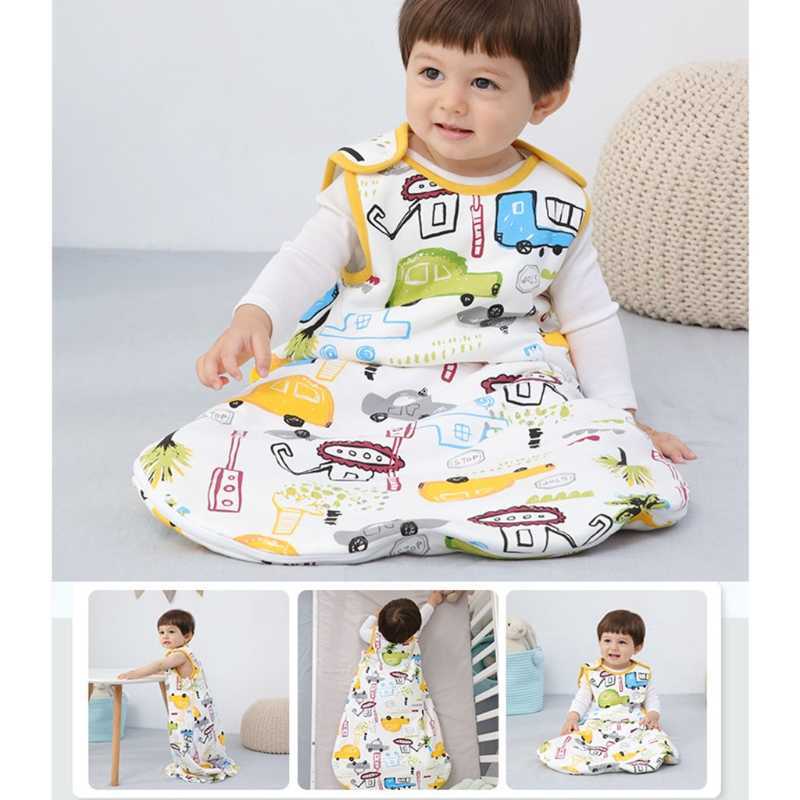 born Zipper Sleepsack Wrap Baby Short Sleeve Cotton Sleeping Bag Blanket Bedding 211025