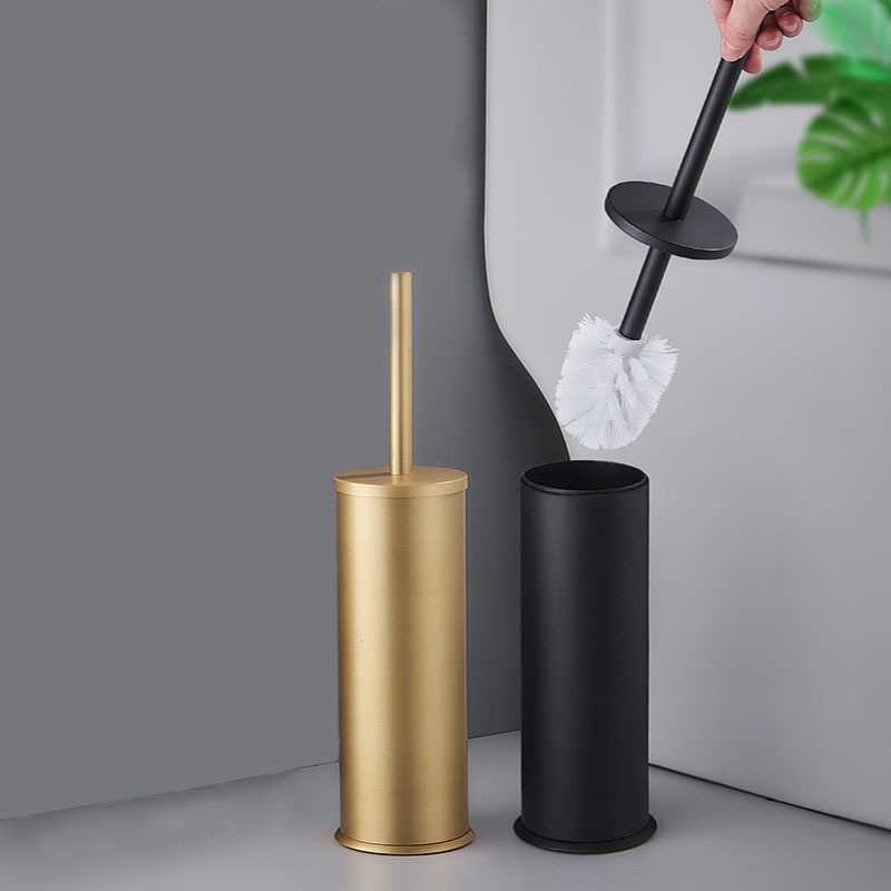 Luxury Gold Toilet Brush Holder Aluminum Bathroom Cleaning Brush Set Flooring Stand Black Bathroom Storage and Organization 210329
Luxury Gold Toilet Brush Holder Aluminum Bathroom Cleaning Brush Set Flooring Stand Black Bathroom Storage and Organization 210329