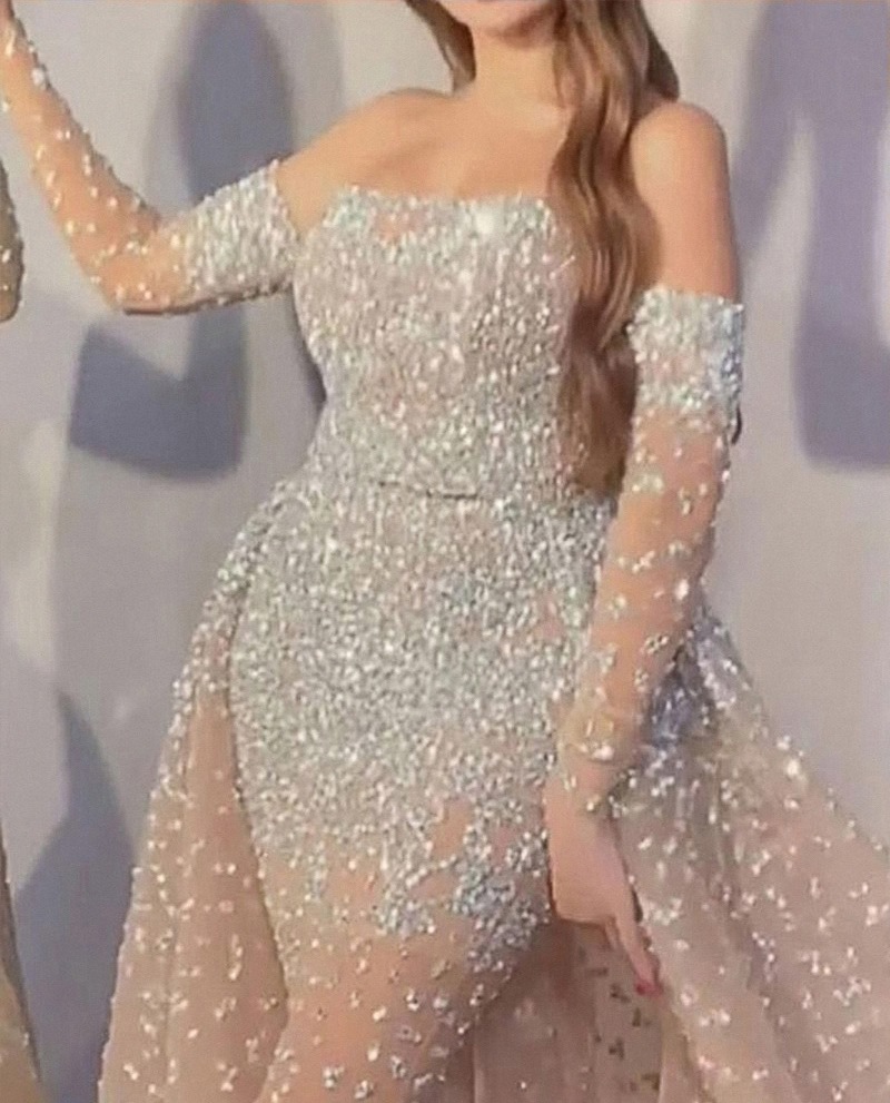 2021 Plus Size Arabic Aso Ebi Red Mermaid Lace Prom Dresses Beaded Sheer Neck Velvet Evening Formal Party Second Reception Gowns sequined Dress
