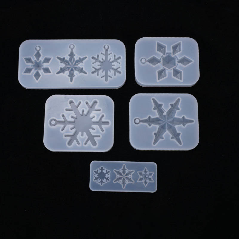 1Pcs Christmas Ornament Cake Mould Transparent Multi Purpose Silicone Craft Jewelry Making Soft DIY Handmade Tools