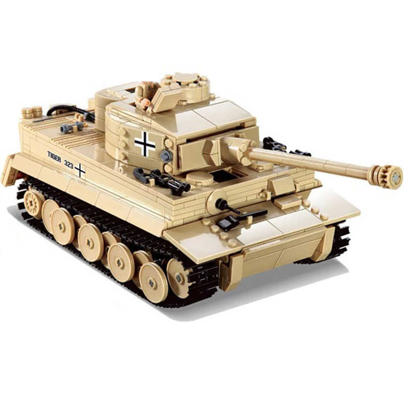 WW2 Military 995pcs Panzer German king Tiger Tank Building Block Assault Soldier Army Model Figures Bricks Children Gifts Toys Y0808