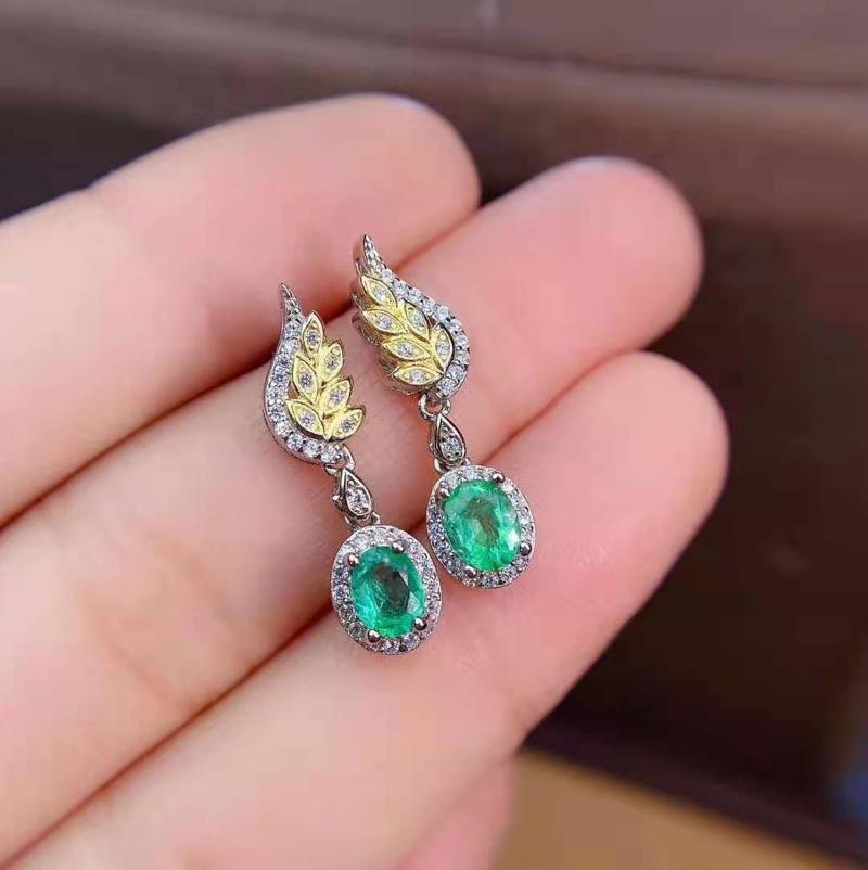 Dangle & Chandelier Natural High Quality Emerald Earrings S925 Pure Silver Fine Fashion Wedding Jewelry For Women MeibaPJFS
Dangle & Chandelier Natural High Quality Emerald Earrings S925 Pure Silver Fine Fashion Wedding Jewelry For Women MeibaPJFS