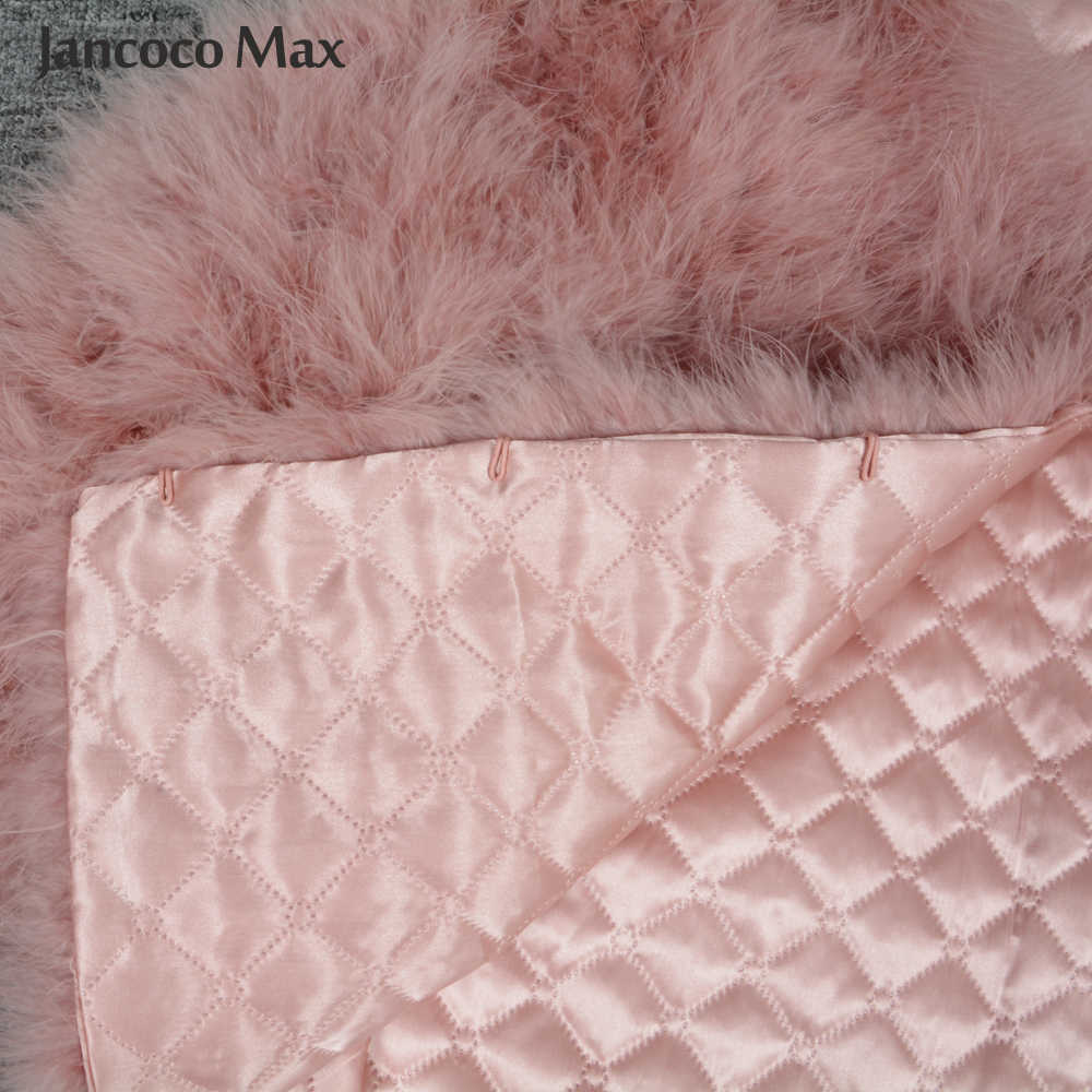 Women Real Ostrich Feather Coats Winter Fashion Natural Fur Jackets Fluffy Turkey Feather Lady S1002 H1027