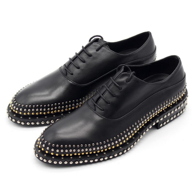 Dress Shoes Cow Punk Oxfords Man Formal Business Flats Studded Rivets Lace Up Fashion Wedding Black Spring Handmade
Dress Shoes Cow Punk Oxfords Man Formal Business Flats Studded Rivets Lace Up Fashion Wedding Black Spring Handmade