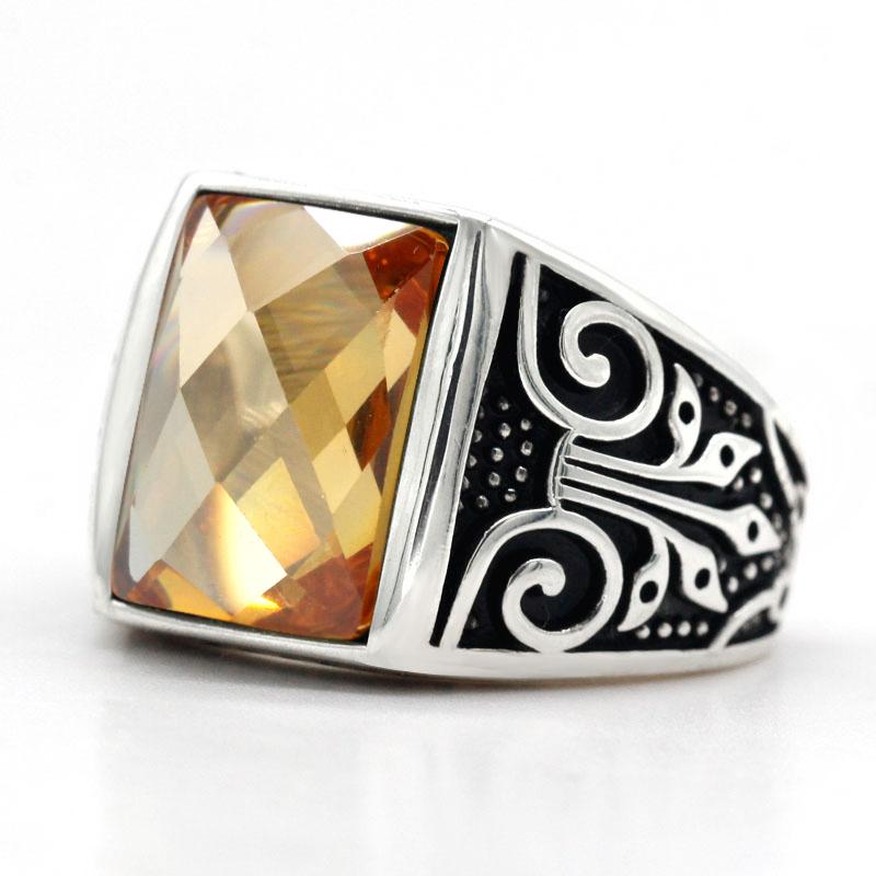 Cluster Rings Men's Ring 925 Sterling Silver Rectangle Champagne Cubic Zircon Charming Devil Turkish Jewelry For Male Women Gift
Cluster Rings Men's Ring 925 Sterling Silver Rectangle Champagne Cubic Zircon Charming Devil Turkish Jewelry For Male Women Gift
