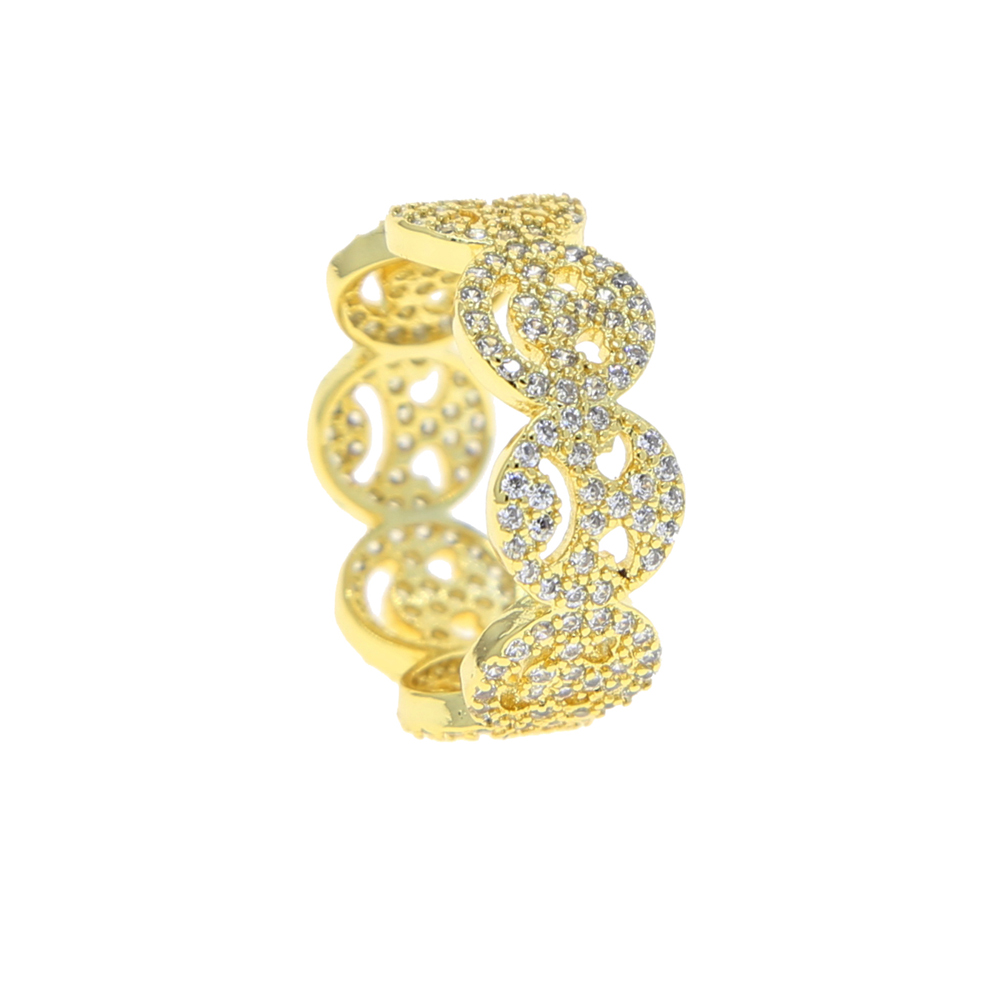 New arrived face ring with cubic zircon stones paved band rings for women lady girl smile happy finger rings jewelry drop ship