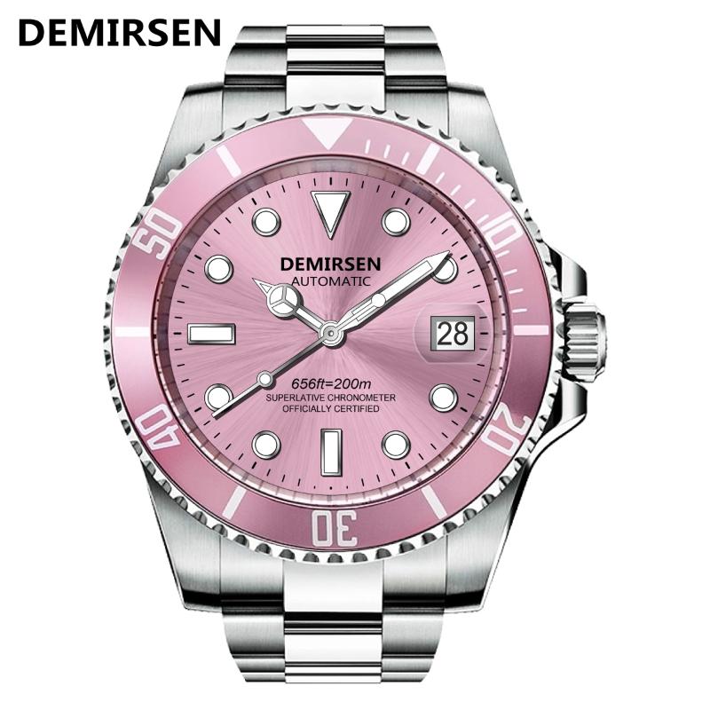 Wristwatches Demirsen Automatic Watch Pink Business Stainless Steel Waterproof Sapphire Glass Luminous Casual Woman Wristwatch, Pink (pe bag)
Wristwatches Demirsen Automatic Watch Pink Business Stainless Steel Waterproof Sapphire Glass Luminous Casual Woman Wristwatch, Pink (pe bag)