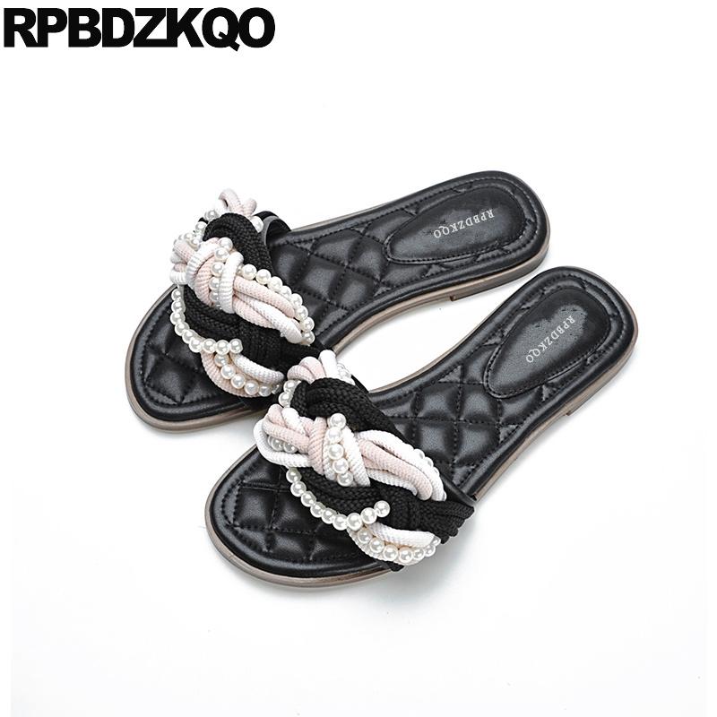 Slippers Beaded Summer 2021 Black Pearl Shoes Wedding Ladies Footwear Women Fashion Designer Sandals Chinese Embellished Slides
Slippers Beaded Summer 2021 Black Pearl Shoes Wedding Ladies Footwear Women Fashion Designer Sandals Chinese Embellished Slides